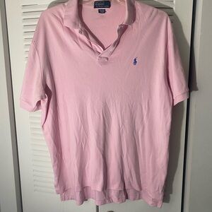 Ralph Lauren Men's Light Pink Polo Shirt Kanye preppy